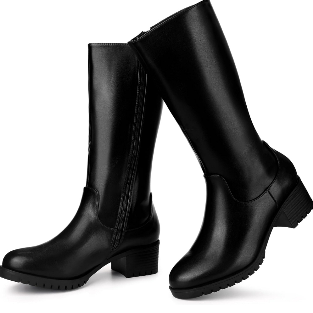 Black Riding Boot  womens size 7.5